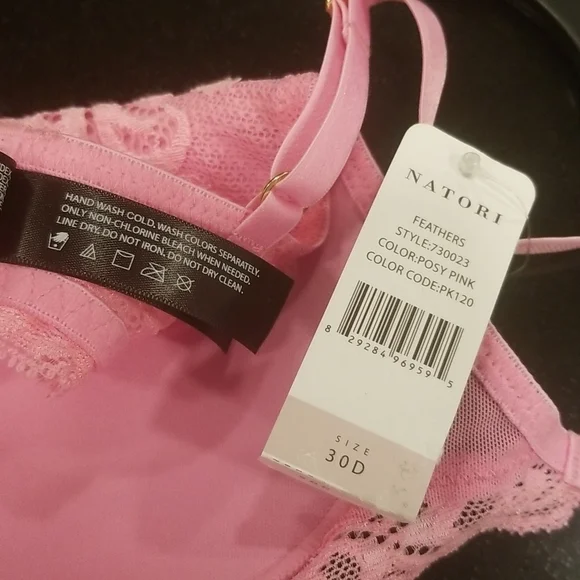 💕NATORI💕 Feathers Underwire Contour Bra ~ Posy Pink 30D NWT